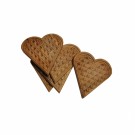 Glassbrikke Bøk/Eik Vaffelhjerte thumbnail