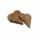 Glassbrikke Bøk/Eik Vaffelhjerte thumbnail