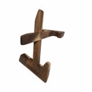 Skjærefjøl i Akasietre med Sort ring og stativ thumbnail